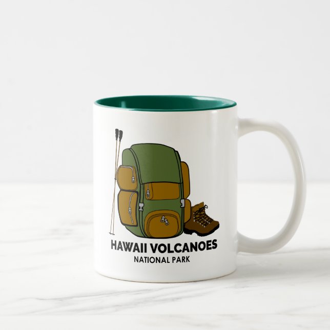 Rucksack zum Nationalpark Hawaii Zweifarbige Tasse (Rechts)