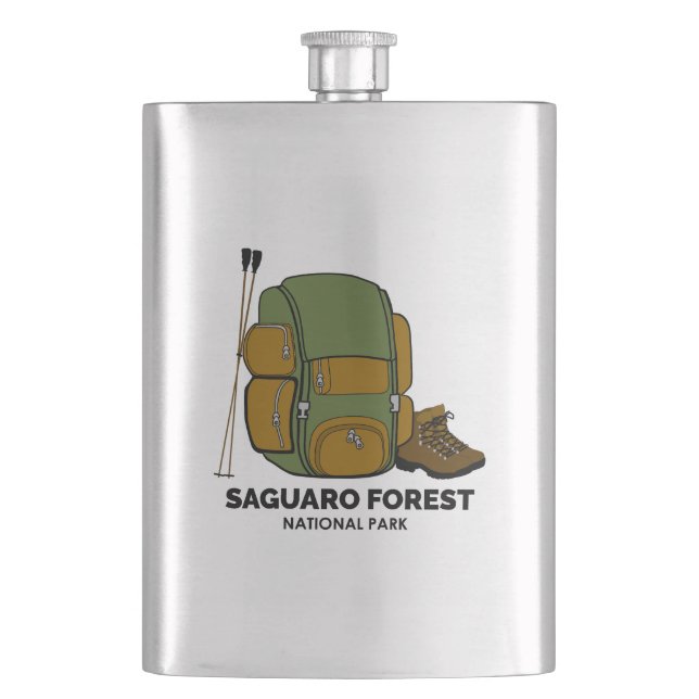 Rucksack zum Saguaro Forest National Park Flachmann (Vorderseite)