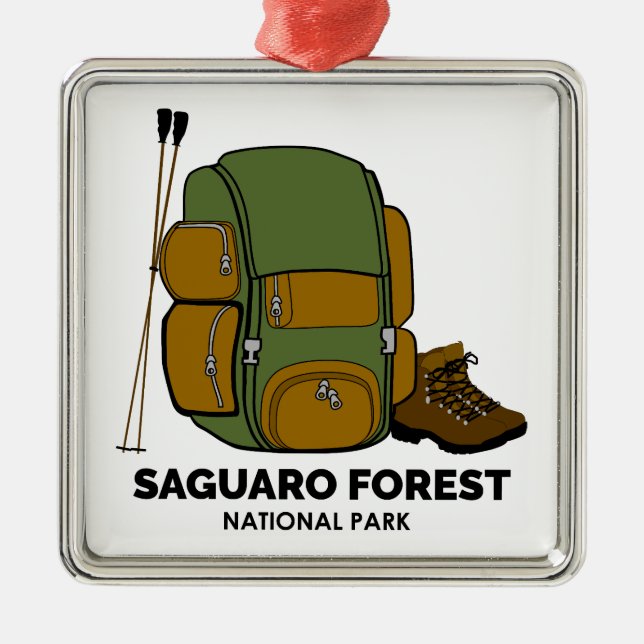 Rucksack zum Saguaro Forest National Park Ornament Aus Metall (Vorne)