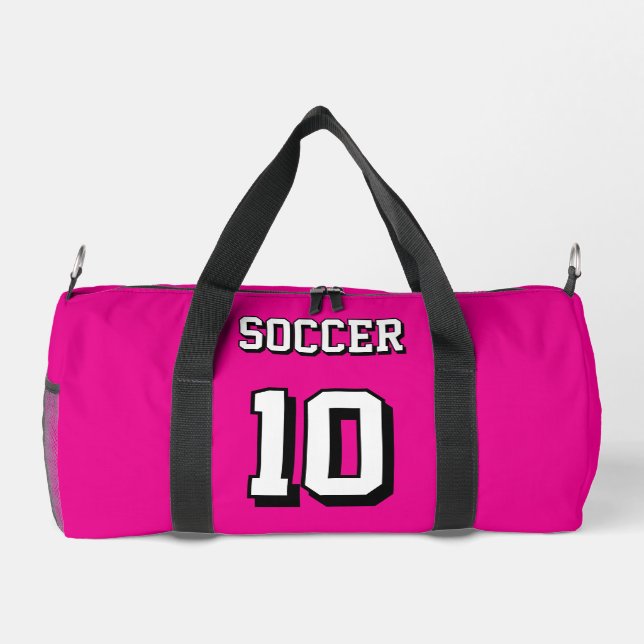 Rucksäcke aus dem Fußball rosa personalisierte Spi (Rückseite)