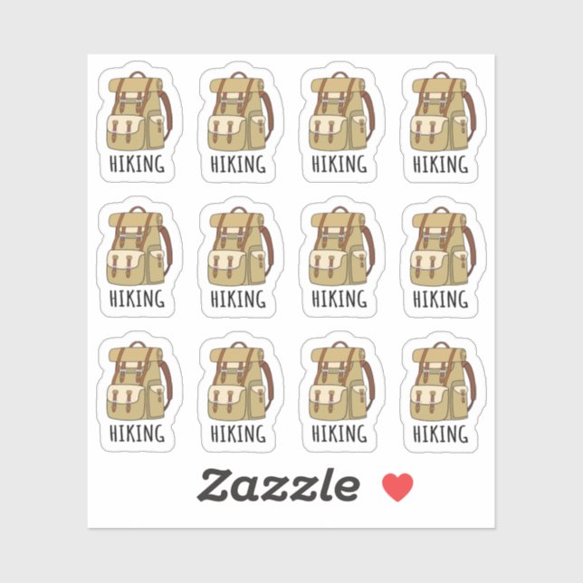 Rucksäcke für Wanderungen Klettersteig Planer Aufkleber (Blatt)