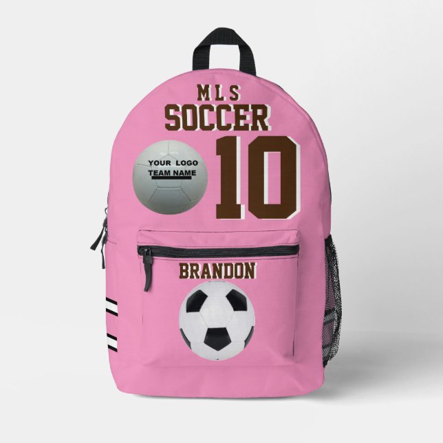 Rucksäcke in Rosa personalisierter Spieler nr (Vorderseite)