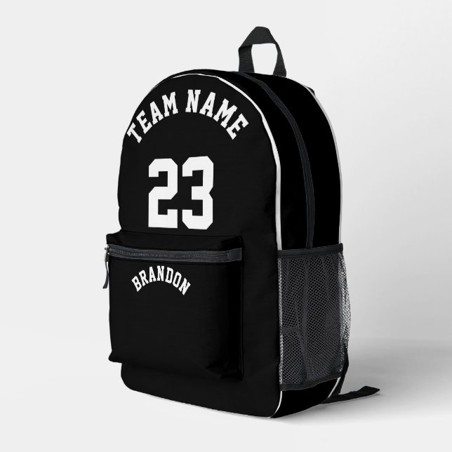 Rucksäcke Kinder Basketball-Sportschule schwarz (Rückseitige Ecke Rechts)