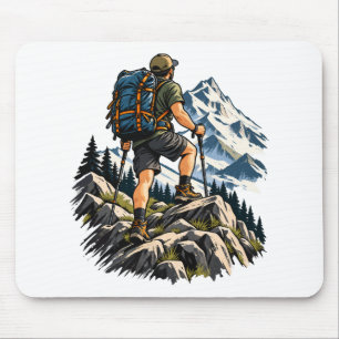 Rucksacktouren und Bergwandern für Wanderer Mousepad