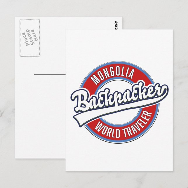 Rucksacktouristen Postkarte (Vorne/Hinten)