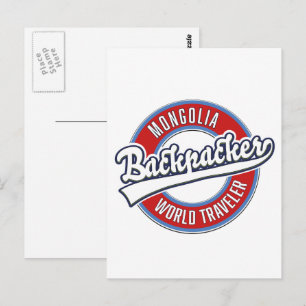 Rucksacktouristen Postkarte
