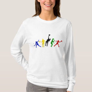 Rückschlag-Volley-Top-Spin-Schmetterball-Tennisbal T-Shirt