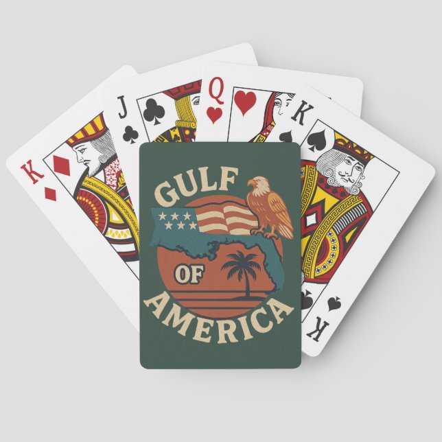 Rückschritt im Golf von Amerika Spielkarten (Rückseite)