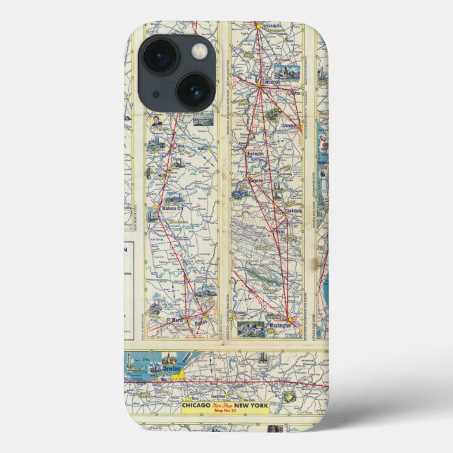 Rückseite-American Airlines-Systemskarte Case-Mate iPhone Hülle (Rückseite)