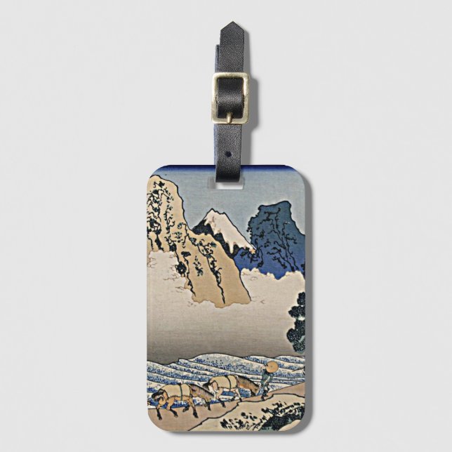 Rückseite des Fuji-Berges vom Minobu-Fluss Hokusai Gepäckanhänger (Vorderseite Vertikal)