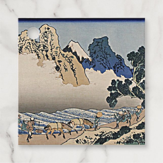 Rückseite des Fuji-Berges vom Minobu-Fluss Hokusai Geschenkanhänger (Vorderseite)