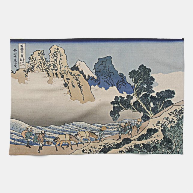 Rückseite des Fuji-Berges vom Minobu-Fluss Hokusai Geschirrtuch (Horizontal)