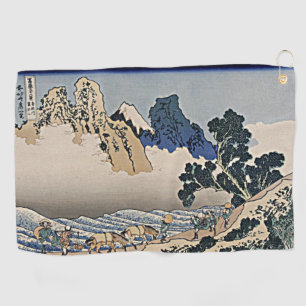 Rückseite des Fuji-Berges vom Minobu-Fluss Hokusai Golfhandtuch