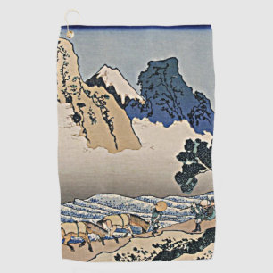 Rückseite des Fuji-Berges vom Minobu-Fluss Hokusai Golfhandtuch