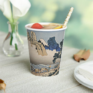 Rückseite des Fuji-Berges vom Minobu-Fluss Hokusai Pappbecher