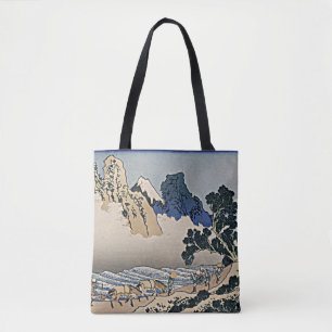 Rückseite des Fuji-Berges vom Minobu-Fluss Hokusai Tasche