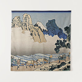 Rückseite des Fuji-Berges vom Minobu-Fluss Hokusai Wandteppich
