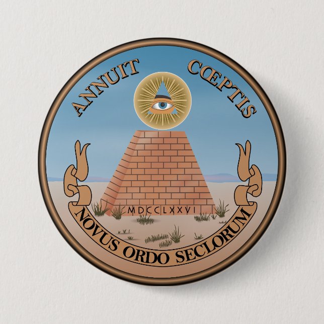 Rückseite des Großen Siegels Button (Vorderseite)