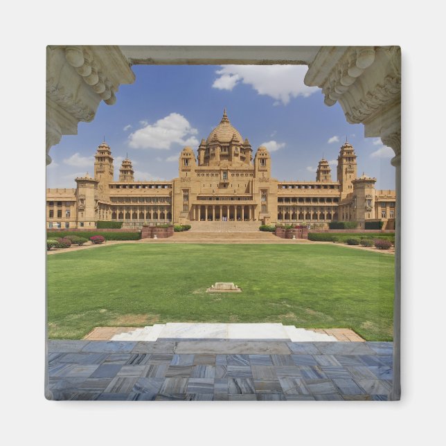 Rückseite des Umaid Bhawan Palace Hotel, Jodjpur, Magnet (Vorne)