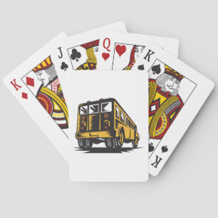 Rückseite eines Schulbusses Spielkarten