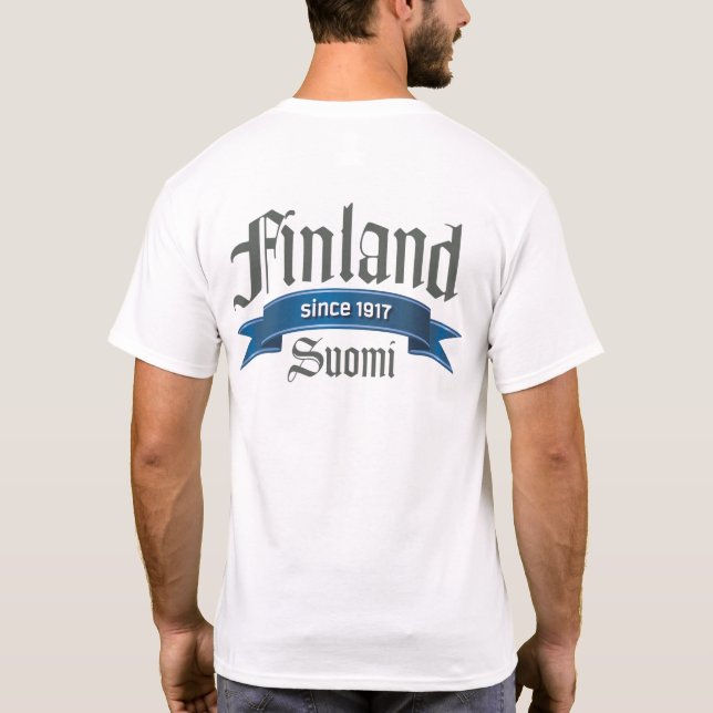 Rückseite Finnlands seit 1917 T-Shirt (Rückseite)