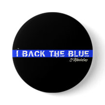 Rückseite I der blaue Polizei-Polizistknopf