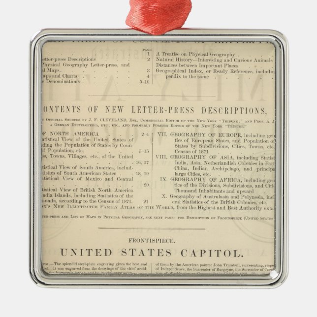 Rückseite-Johnsons neuer illustrierter Silbernes Ornament (Vorne)