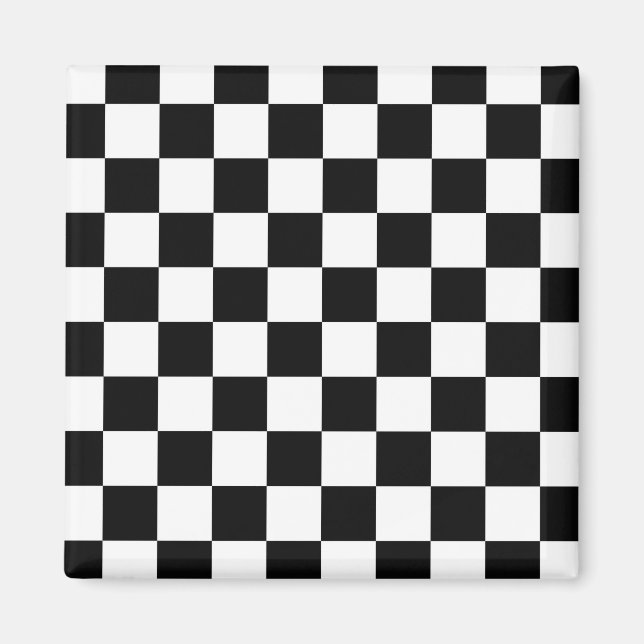 Rückseite Schwarz/Weiß-Kontrast-Prüfplatine-Muster Magnet (Vorne)