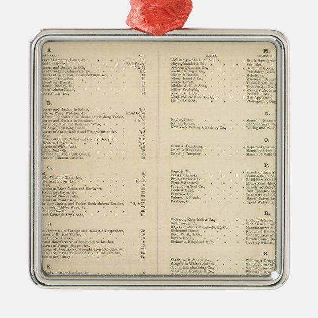 Rückseite-Titelblatt Coltons amerikanischer Atlas Silbernes Ornament (Vorne)