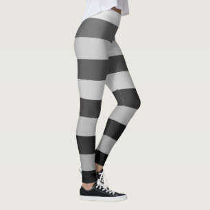 Rückseite und grau gestreiftes Farblockmuster Leggings