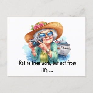 Rückseite von der Arbeitskarte Postkarte