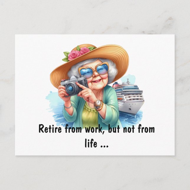 Rückseite von der Arbeitskarte Postkarte (Vorderseite)