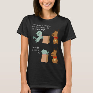 Rückseitendruck Diese Tasche ist leer  Katze und H T-Shirt