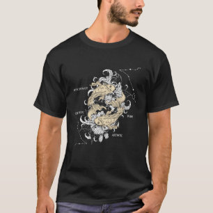 Rückseitendruck Sternzeichen Fische T-Shirt