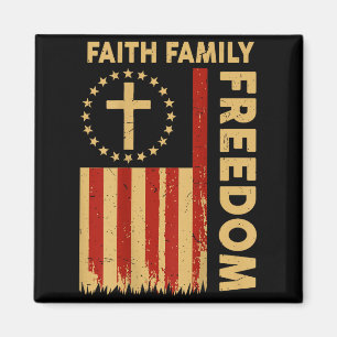 Rückseitiger Patriotischer Christlicher Glaube Fam Magnet