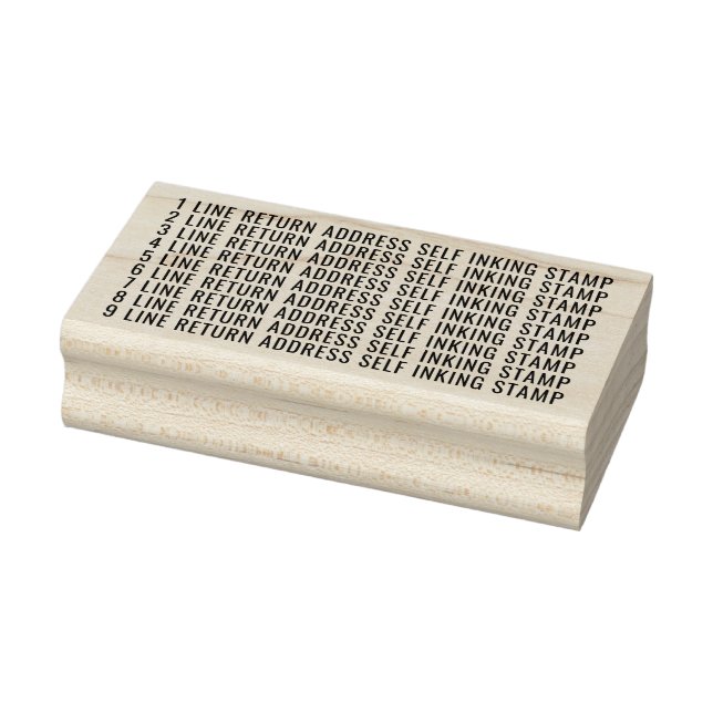 Rücksendeadresse 9 Zeilen Gummistempel (Stempel)