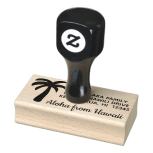 Rücksendeadresse Aloha  Briefmarke Gummistempel