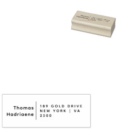 Rücksendeadresse aus formalem Individuelle Name Gummistempel