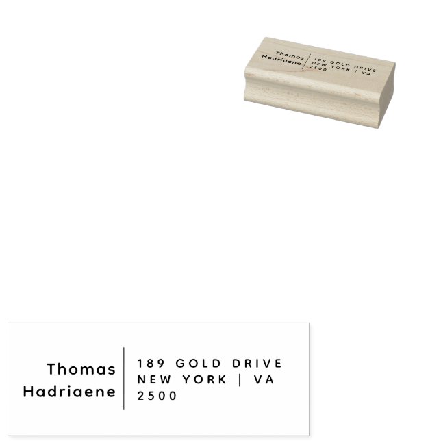 Rücksendeadresse aus formalem Individuelle Name Gummistempel (Stempel)