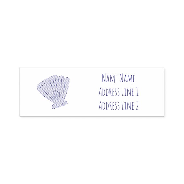 Rücksendeadresse Beach Coastal Scallop Sea Muschel Permastempel (Design)