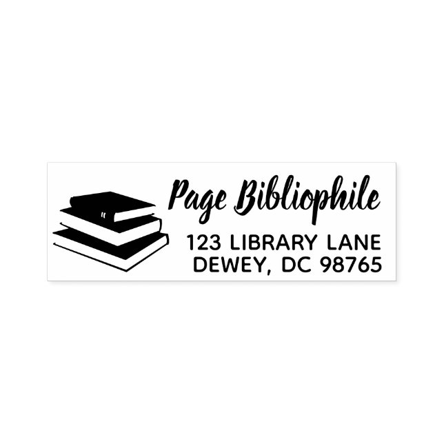 Rücksendeadresse Briefmarke bucht Bibliothekar Permastempel (Design)