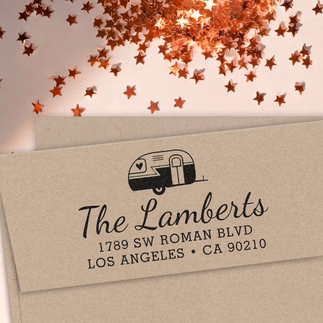 Rücksendeadresse Briefmarke Camper Housewarming Ge Permastempel (Von Creator hochgeladen)