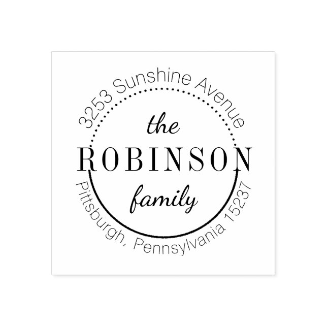 Rücksendeadresse Briefmarke Gummistempel (Prägung)