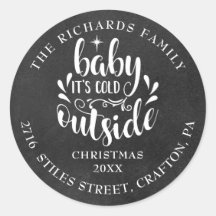 Rücksendeadresse Christmas Boho Chalkboard