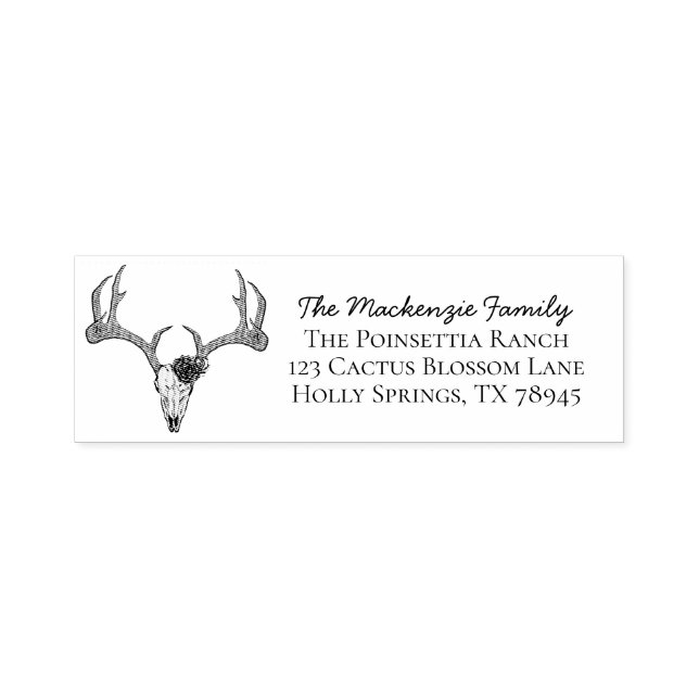 Rücksendeadresse der Blumenwildliebhaber Permastempel (Design)