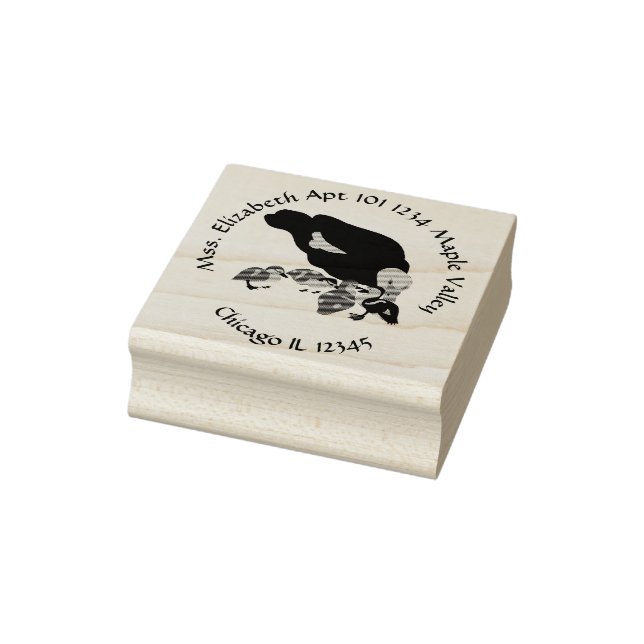 Rücksendeadresse der Duck- und Ducklingfamilien Gummistempel (Stempel)