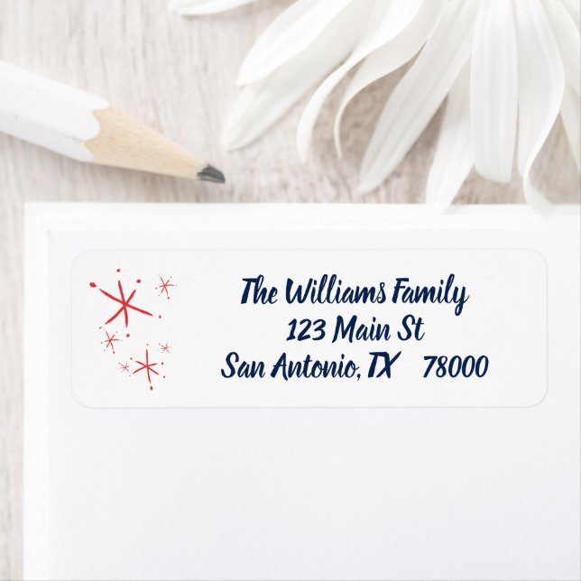 Rücksendeadresse der einfachen Schneeflocken (Insitu)