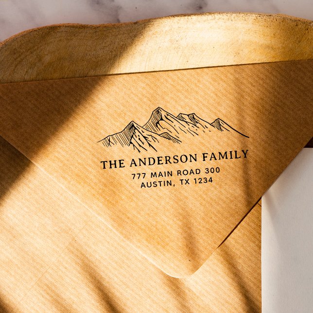 Rücksendeadresse der Gebirgsfamilie Gummistempel (Von Creator hochgeladen)