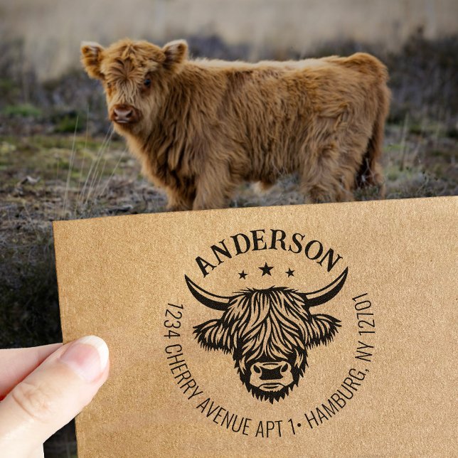 Rücksendeadresse der Hochlandkuhfamilie Permastempel (Von Creator hochgeladen)