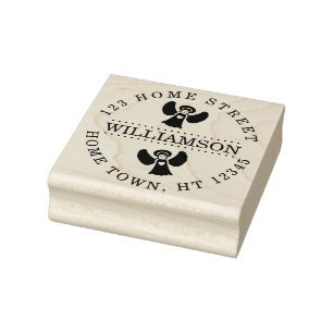 Rücksendeadresse der Holiday Angels Gummistempel